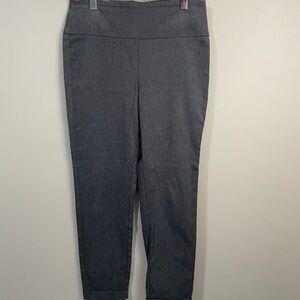 Suzy Shier Women's Charcoal High Rise Pull‎ On Dress Pants Size Large